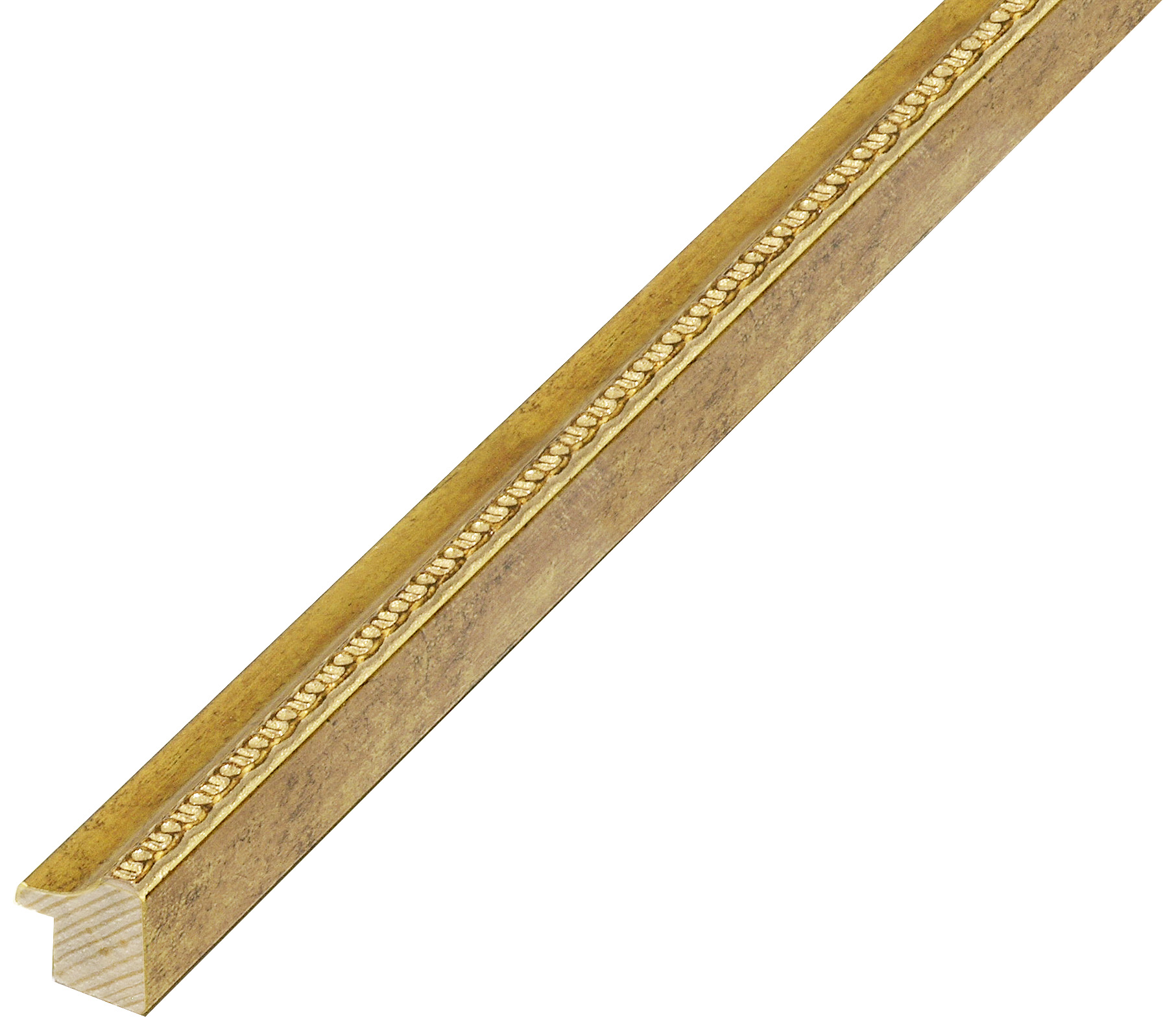 Moulding finger-jointed pine - Width 20mm Height 20 - Gold - 236ORO