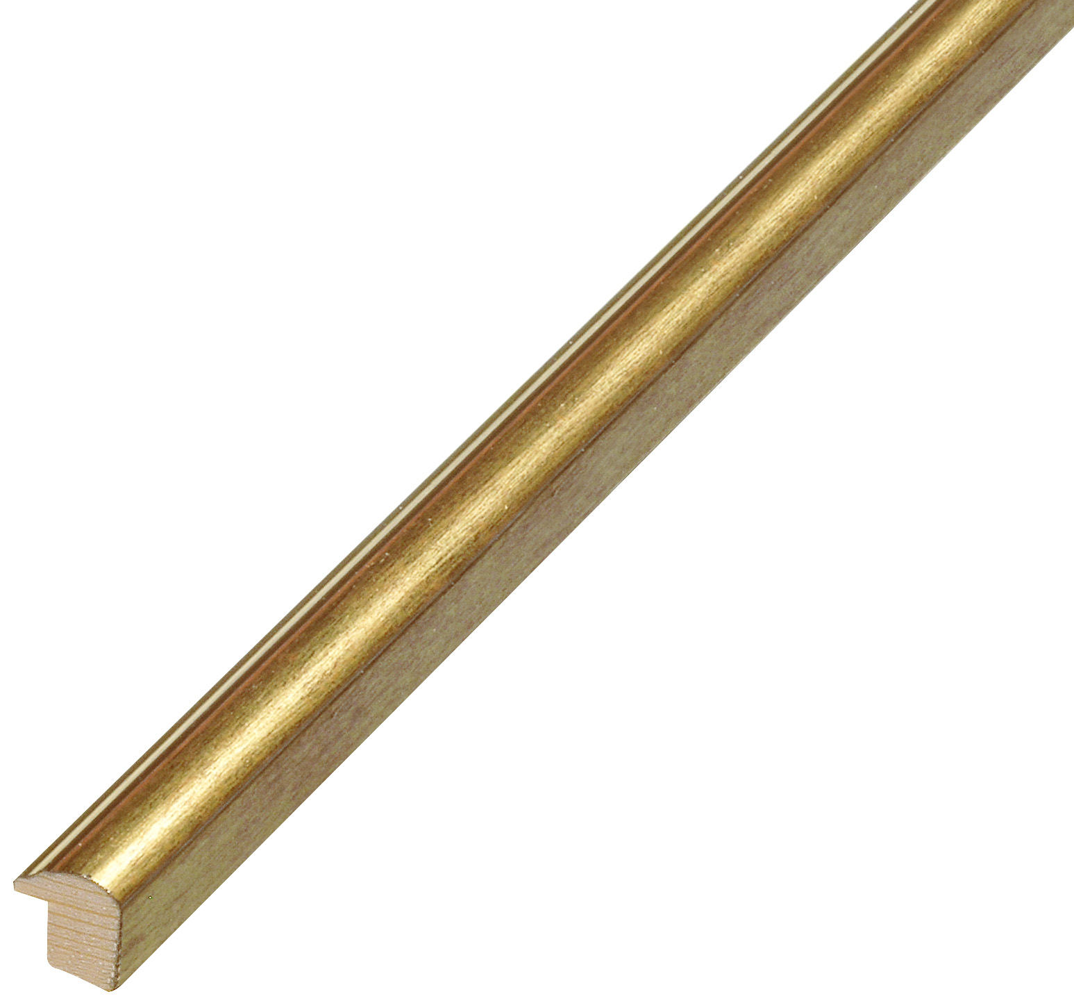 Moulding finger-jointed fir, width 14mm height 14mm - Gold - 315ORO