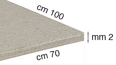 Grey cardboard, 70x100 cm, 2 mm thick