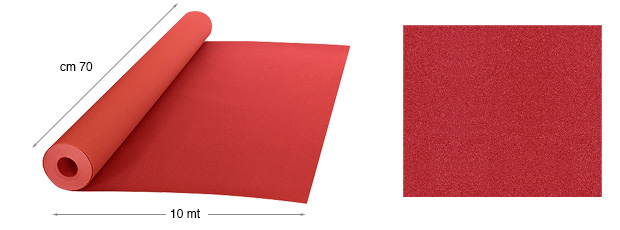 Velvet paper - mt 10x70 cm rolls, 30 Red