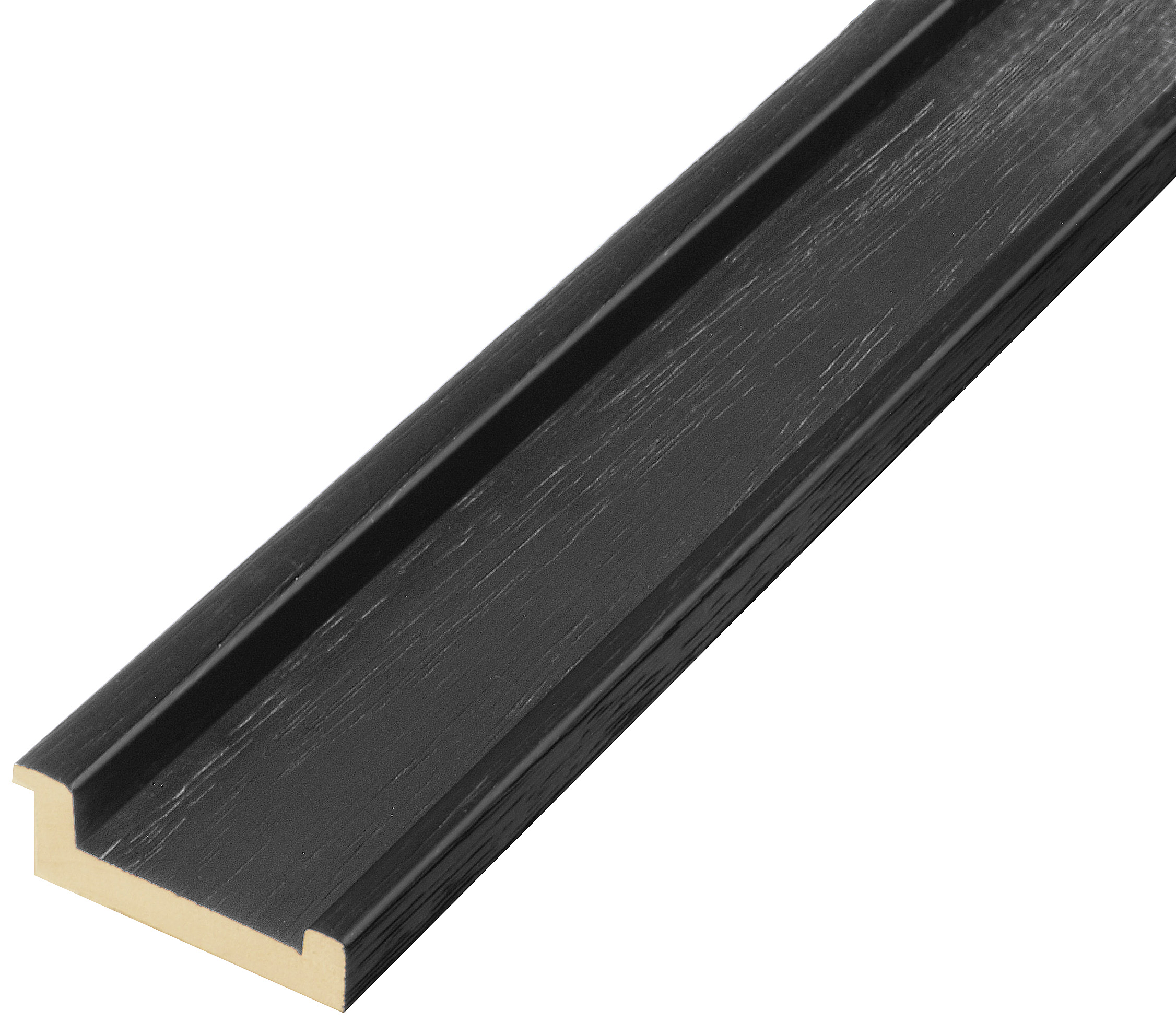 Moulding finger-jointed pine width 68mm Height 20, black finish - 571NERO
