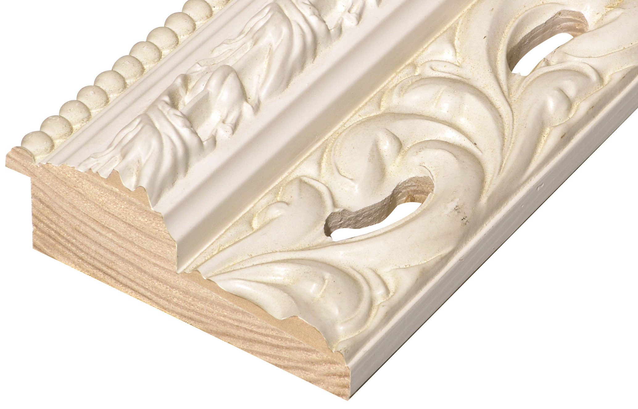 Moulding finger-jointed pine, Width 100mm - White, decorations - 981BIANCO