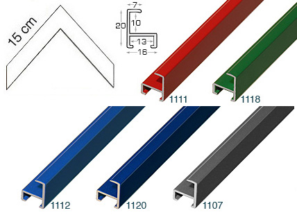 Complete set of corner samples of moulding 11 (5 pieces)