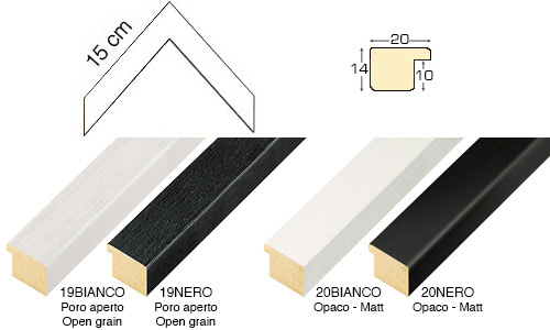 Complete set of corner samples of moulding 19-20 (2 pieces)