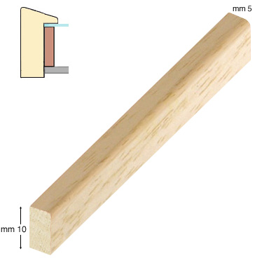 Spacer ramin, 5x10 mm, bare timber - D10RAMIN