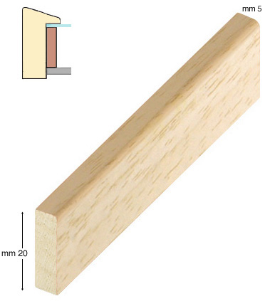 Spacer lime tree, 5x20 mm, bare timber - D20TIGLIO