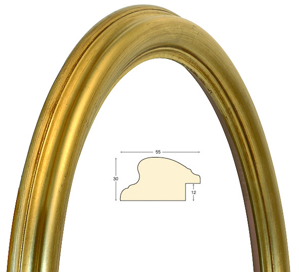 Oval frames, gold - 50x60 cm