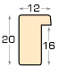 Moulding ayous - height 20mm - widht 12mm - Copper - Profile