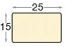 Stretcher bars, bare ayous, 15x25 mm - Profile